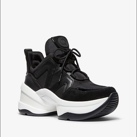 michael kors olympia sneakers black